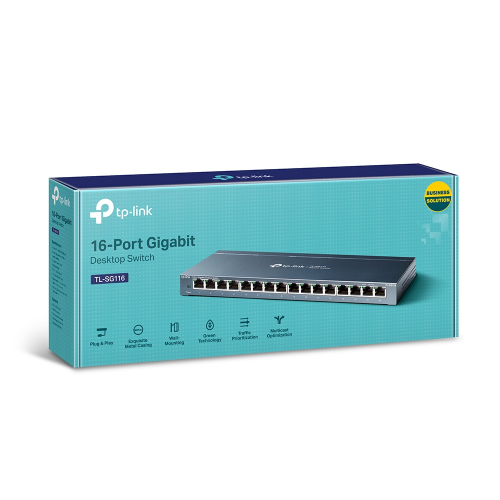 TP-LINK Tp-Link TL-SG116 16 Port Gigabit Switch Resim-1