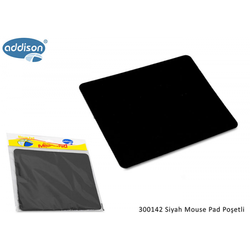 ADDISON 300142, 177x217x2mm, Lüx, Big, MOUSE PAD,  (Siyah)