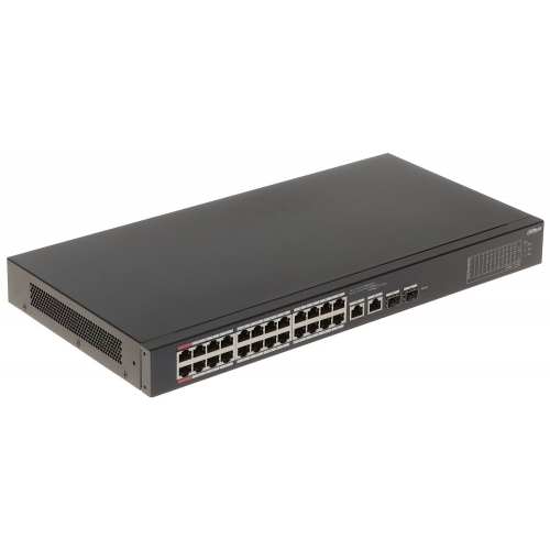 DAHUA CS4226-24ET-375 26Port, Megabit, 26 Port PoE, 375W, +2 Port SFP Gigabit Combo, Cloud Yönetilebilir, Switch