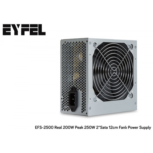 EYFEL EFS-2500, 250W Peak, 12cm Fan, ATX, Power Supply (PSU)