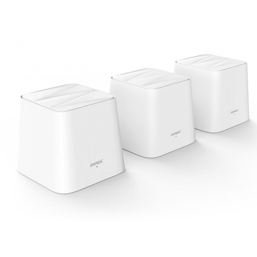 EVEREST FINIX MW3-3P, 3 Pack Mesh, AC1200, WiFi, 300-867Mbps, Dual Band, 300m2 kapsama Alanı, Router, Geniş Alan İnternet Ağı Sağlayıcısı