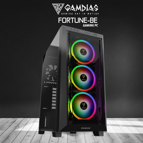 GAMDIAS FORTUNE-BE, i7-12700, 16Gb Ram, 500Gb NVMe SSD, 8Gb GDDR6 RTX3060TI Ekran Kartı, 750W Kasa, Free Dos GAMING PC