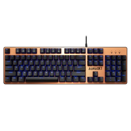 GAMDIAS AURA GK1, USB Kablolu, İngilizce, Çok Renkli Arka Aydınlatma, Red Mekanik Switch, Brown Edition, Gaming Klavye