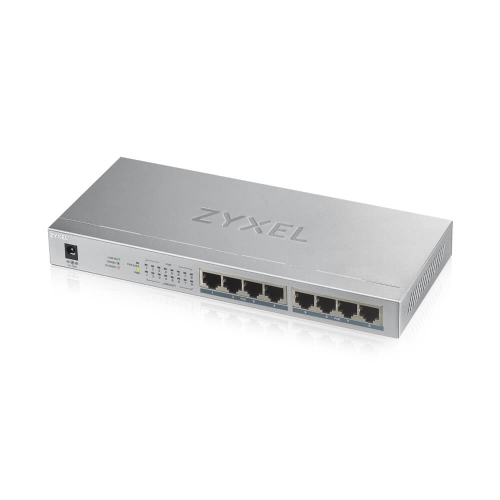 ZyXEL GS1008HP, 8 Port Poe, GigaBit, 60W Yönetilemez, Masaüstü Switch