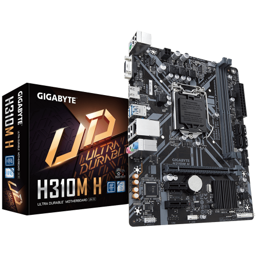 GIGABYTE H310M H, 2xDDR4, D-SUB, HDMI,  8-9.Nesil, LGA1151 Soket, Anakart