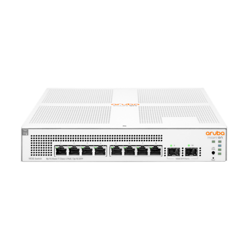 HP Aruba Instant On JL681A 1930-8G, 8Port, GigaBit 8 Port PoE, 124W, 2 Port Gigabit SFP,  Yönetilebilir, Rack Mount Switch