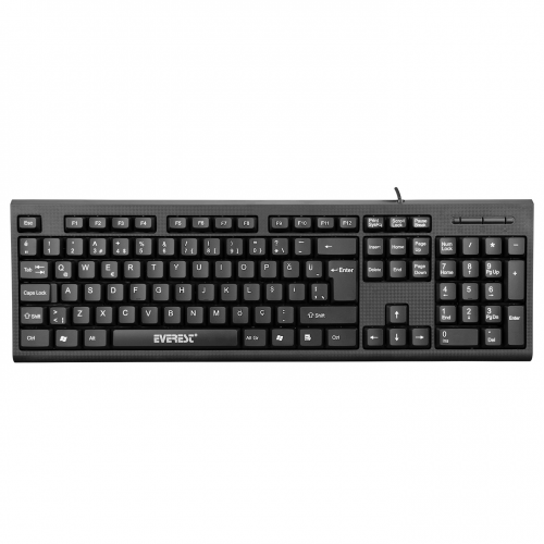 EVEREST KB-871U, USB Kablolu, Türkçe Q,  Standart Klavye (Siyah)