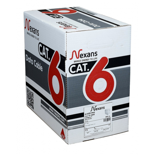 NEXANS CAT6, 305M, 23AWG (0,58mm),UTP, %100 Bakır, LSZH Halogen Free, Kablo (Turuncu)