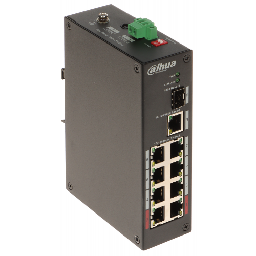 DAHUA PFS3110-8ET-96-V2 8FE PoE Port (8xPoE 96W)  1GE Uplink, 1GE SFP Yönetilemez Switch