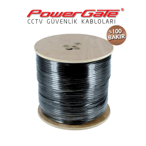 PowerGate OUT 500mt, 2+1 (2x0,50+0,33) %100Bakır, DIŞ ORTAM CCTV Güvenlik Kablosu