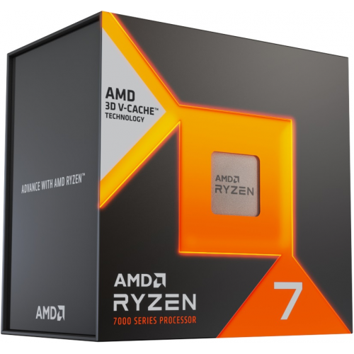 AMD RYZEN 7 7800X3D 8 Core, 4,20-5.00GHz, 104Mb Cache, 120W,  AM5 Soket, BOX (Kutulu) (Grafik Kart YOK, Fan YOK)