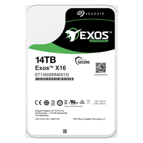 SEAGATE EXOS X16, ST14000NM001G, 3.5&quot;, 14TB,  256Mb, 7200 Rpm, 7/24 Enterprise, DATA CENTER-GÜVENLİK-NAS-SERVER, HDD