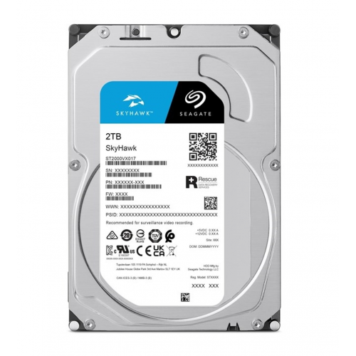 SEAGATE SKYHAWK, ST2000VX017, 3.5&quot;, 2TB, 256Mb, 5900Rpm, Güvenlik, HDD