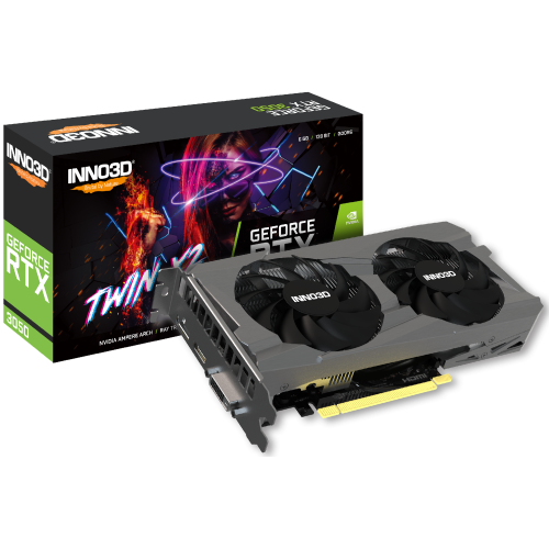 INNO3D TWIN X2, RTX3050, 6Gb, 96Bit, GDDR6, 1xDVI, 1xHDMI, 1xDP GAMING Ekran Kartı