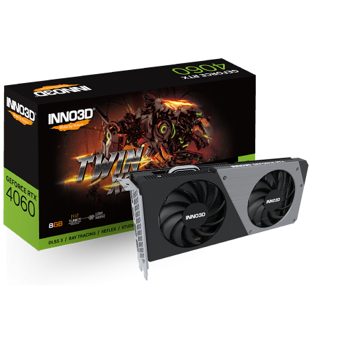 INNO3D N40602-08D6-173051N, TWIN X2, RTX4060, 8Gb, 128Bit, GDDR6, 1xHDMI, 3xDP GAMING Ekran Kartı