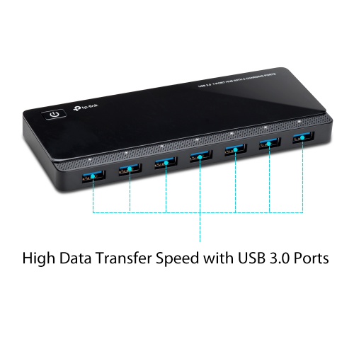 TP-LINK UH720 7 Port (2 Şarj Portu) 5Gbps Usb 3.0 Hub (Adaptörlü)