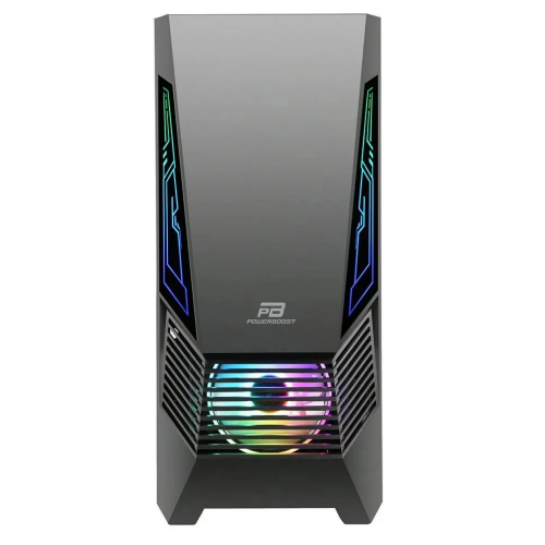 POWERBOOST VK-G2051S, 500W, Tempered Glass, ARGB,  USB 3.0, ATX, Siyah, GAMING KASA