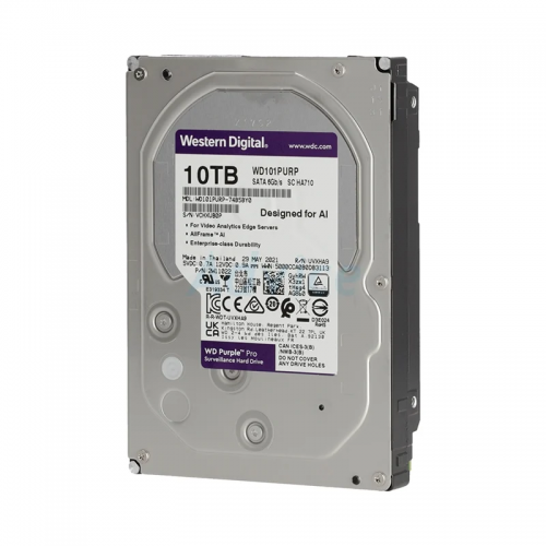 WD PURPLE WD101PURP 3,5&quot; 10TB 256mb, 7200 Rpm, 7/24 Güvenlik HDD