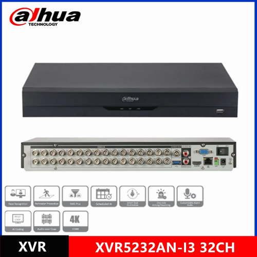 DAHUA XVR5232AN-I3, 32Kanal, 5Mpix, H265+, 2 HDD Desteği, 5in1 DVR Cihazı