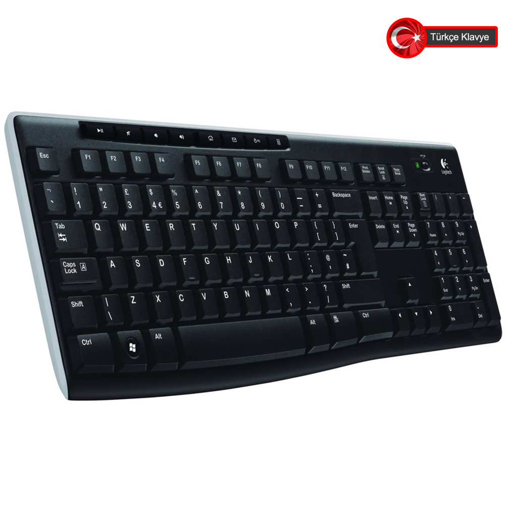 LOGITECH K270, Siyah, 920-003761, Kablosuz, Türkçe Q, Multimedya Klavye