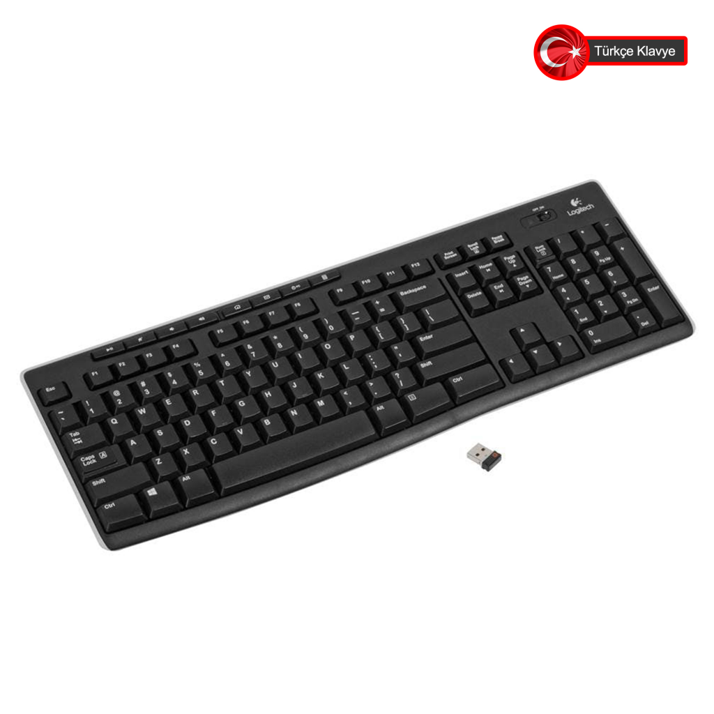 LOGITECH K270, Siyah, 920-003761, Kablosuz, Türkçe Q, Multimedya Klavye