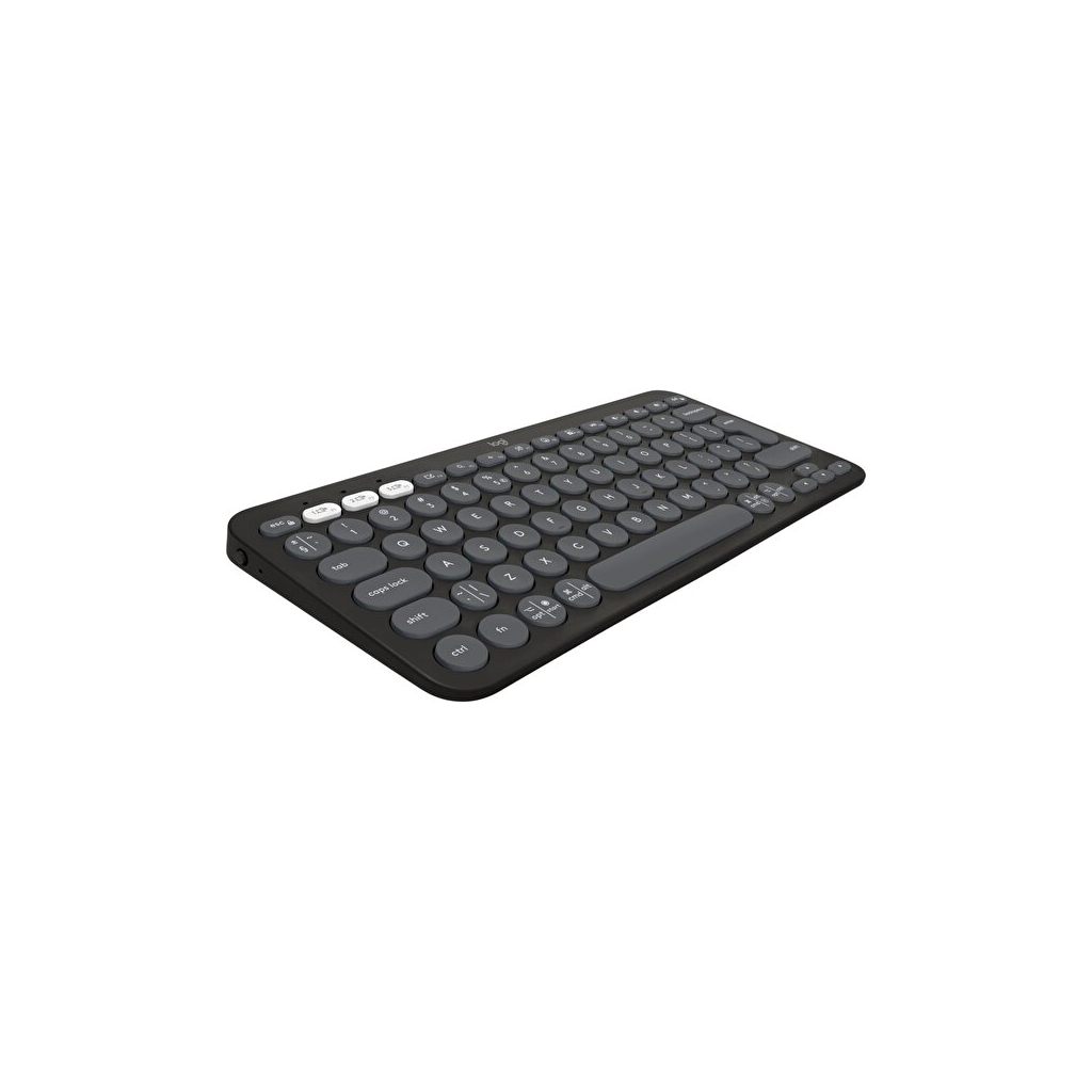 LOGITECH K380S, Pebble Keys 2,  Siyah, 920-011859, Bluetooth, Türkçe, Q, Multimedya, Mini Klavye