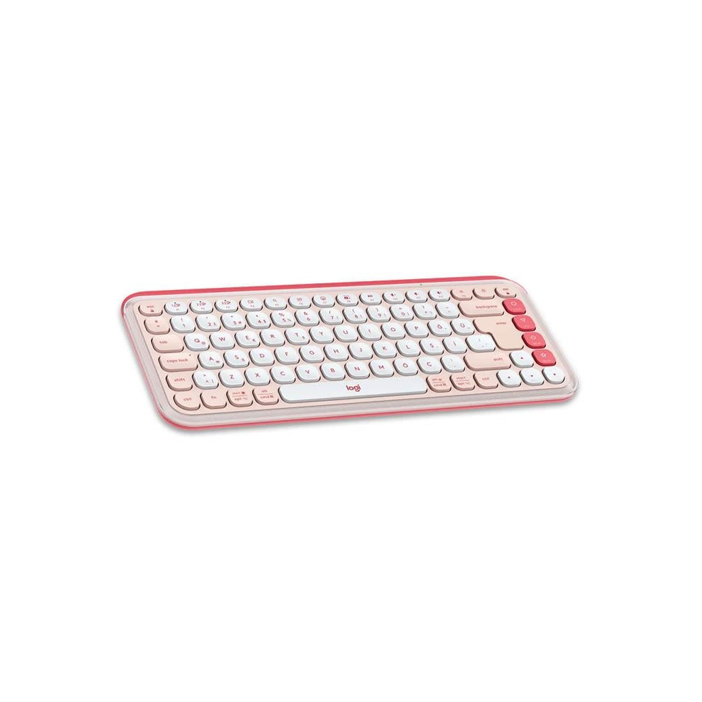 LOGITECH POP ICON COMBO, Rose-Beyaz, 920-013077, Kablosuz, Türkçe Q, Klavye Mouse Set