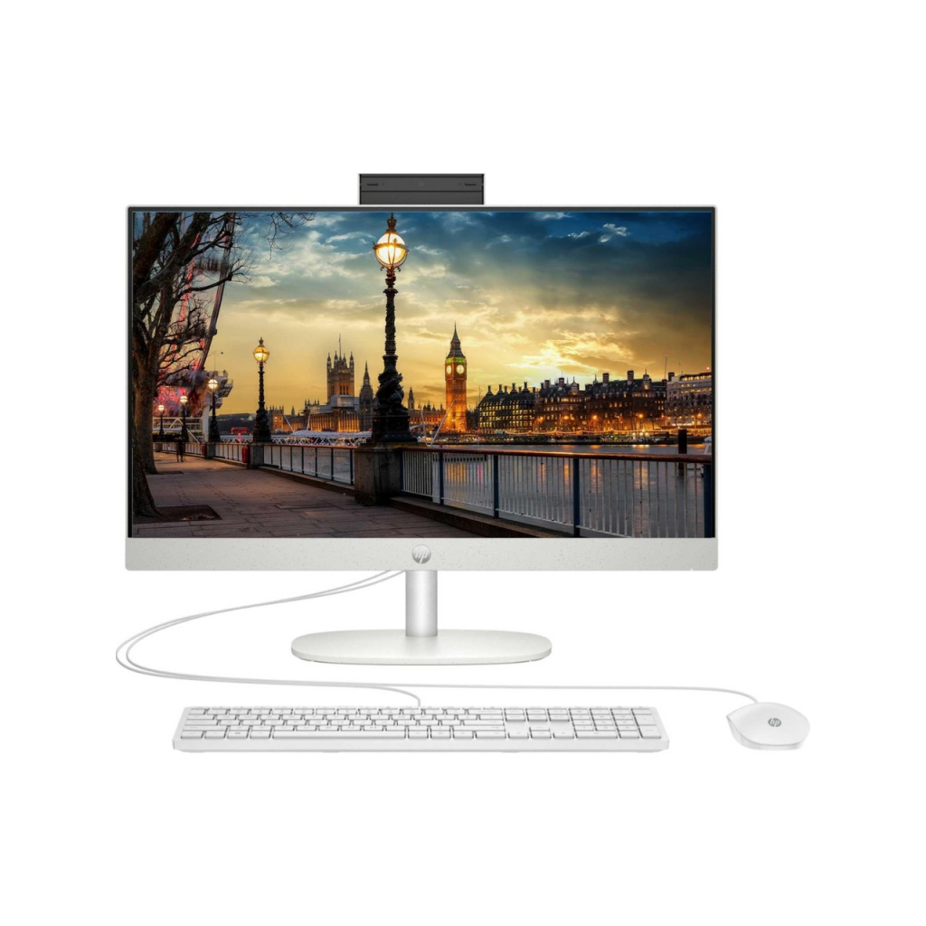 HP 9H6M8ET, ProOne 245 G10, Ryzen 5 7520U, 23,8&quot; FHD Ekran, 8Gb DDR5 Ram, 512Gb SSD, Paylaşımlı Ekran Kartı, Free Dos All In One PC, BEYAZ