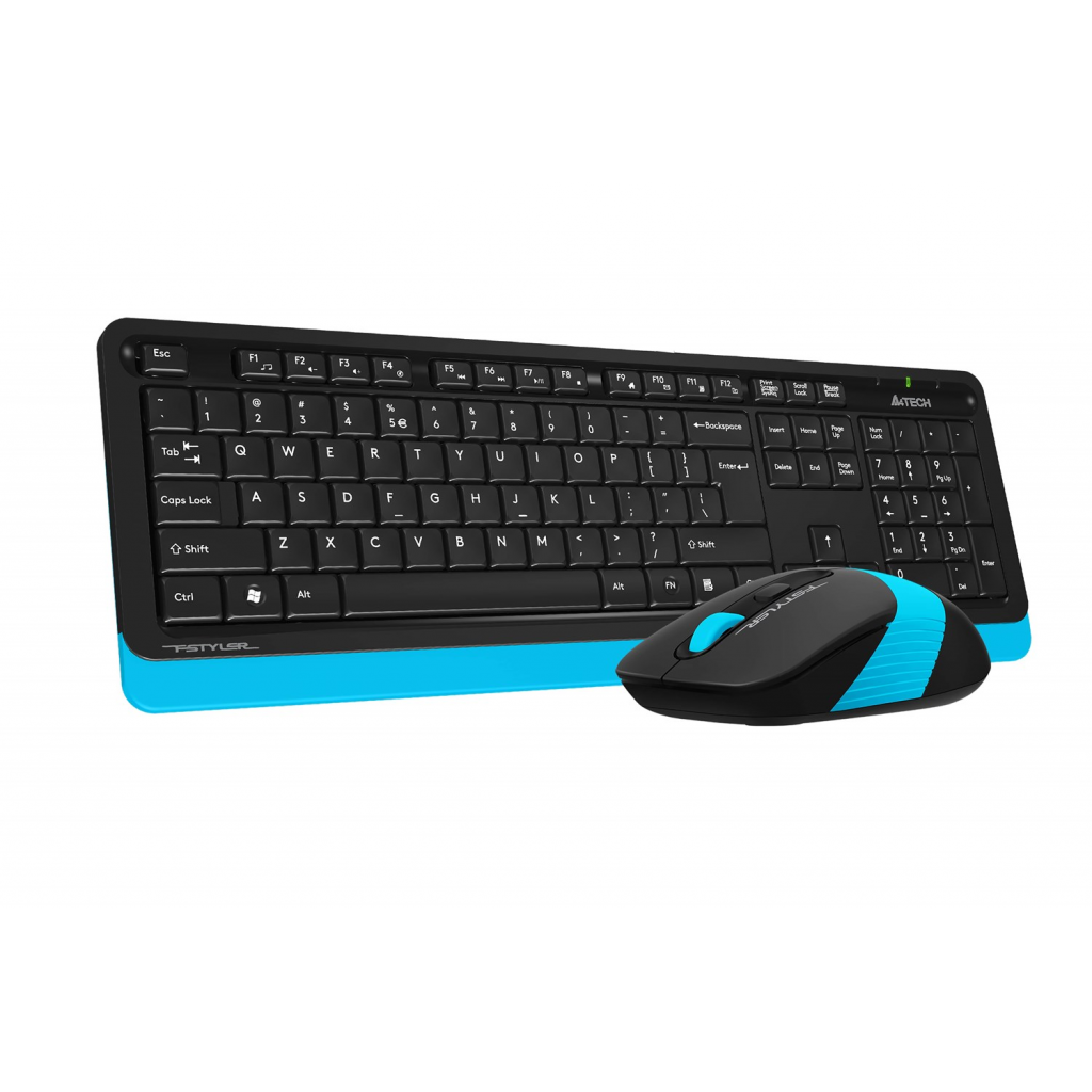 A4 TECH FG1010 Mavi FSTYLER Türkçe Q 2,4Ghz  Kablosuz Klavye Mouse Set