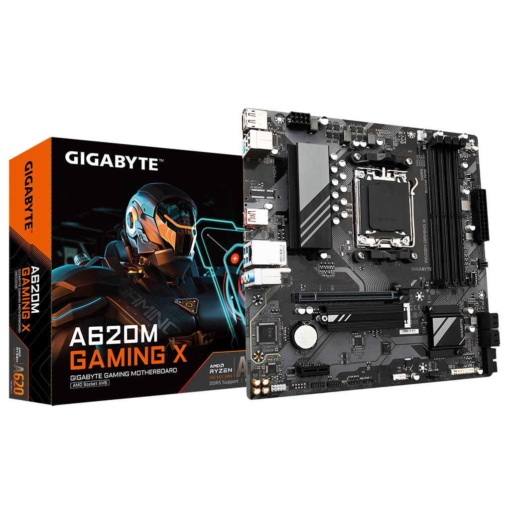 GIGABYTE A620M-GAMING X, rev.1.0, 4xDDR5, 1xM.2, HDMI,DP, Type-C, AMD Ryzen 7000 Serisi, AM5 Soket Anakart