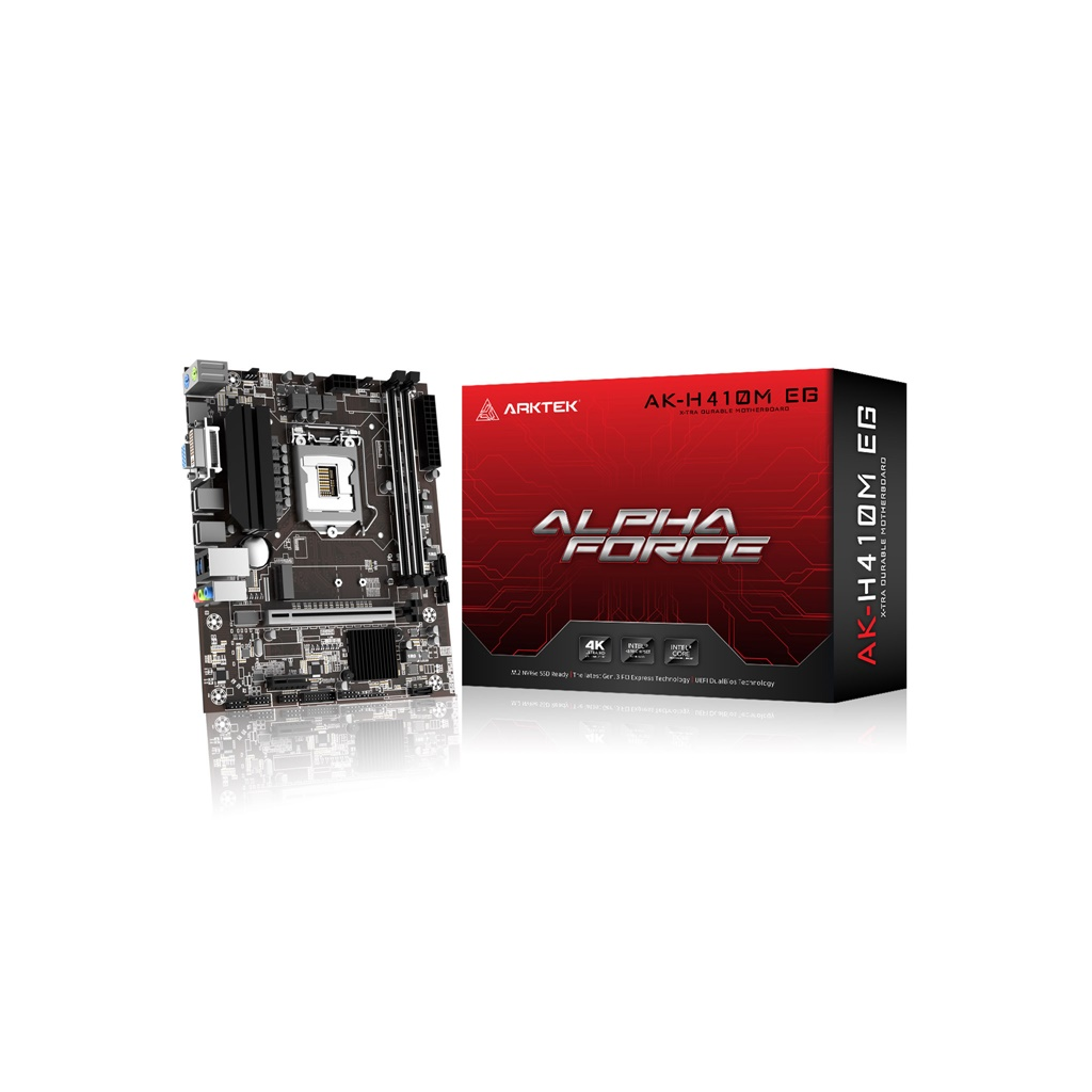 ARKTEK ALPHA FORCE, AK-H410M EG VA, 2xDDR4, M.2, D-Sub, HDMI, 10.Nesil, LGA1200 Soket, Anakart