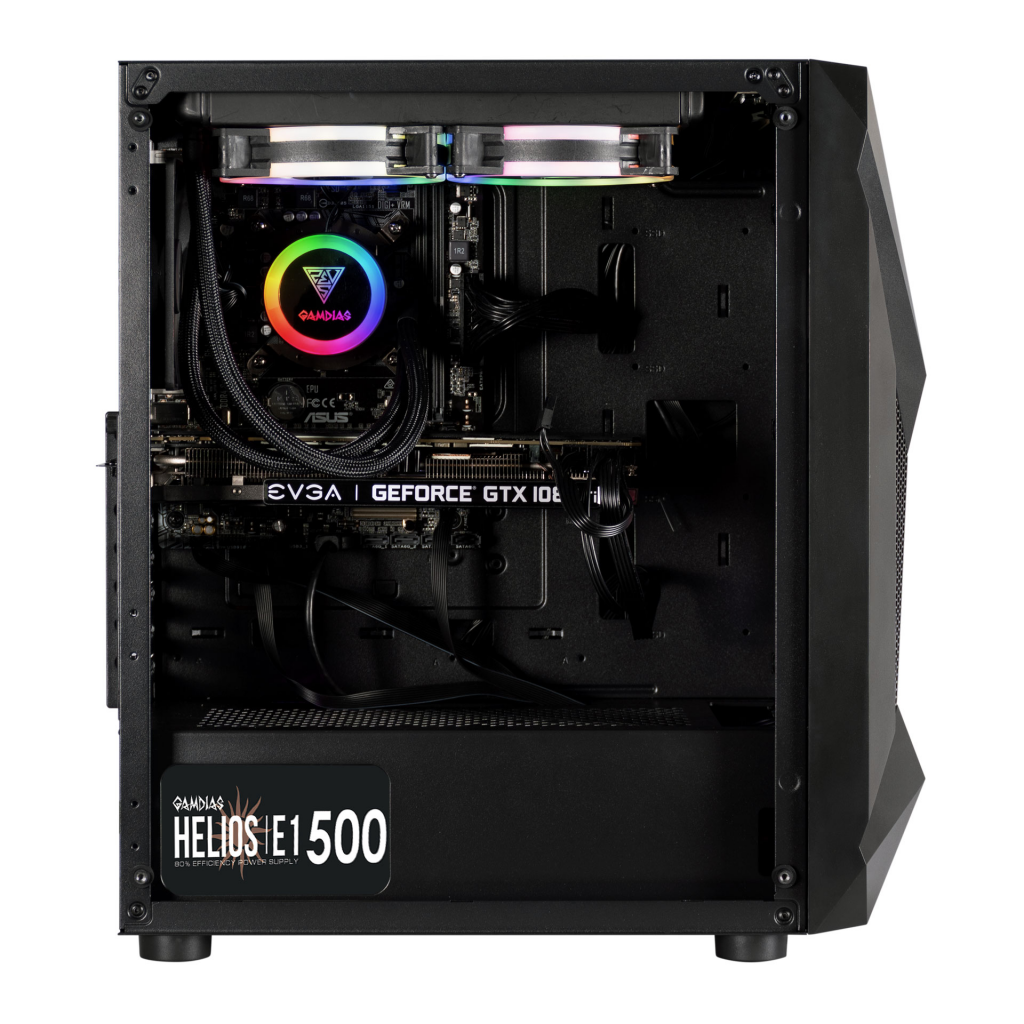 GAMDIAS ATHENA E1 Elite, 500W, Tempered Glass, Mesh, ARGB, ATX GAMING KASA