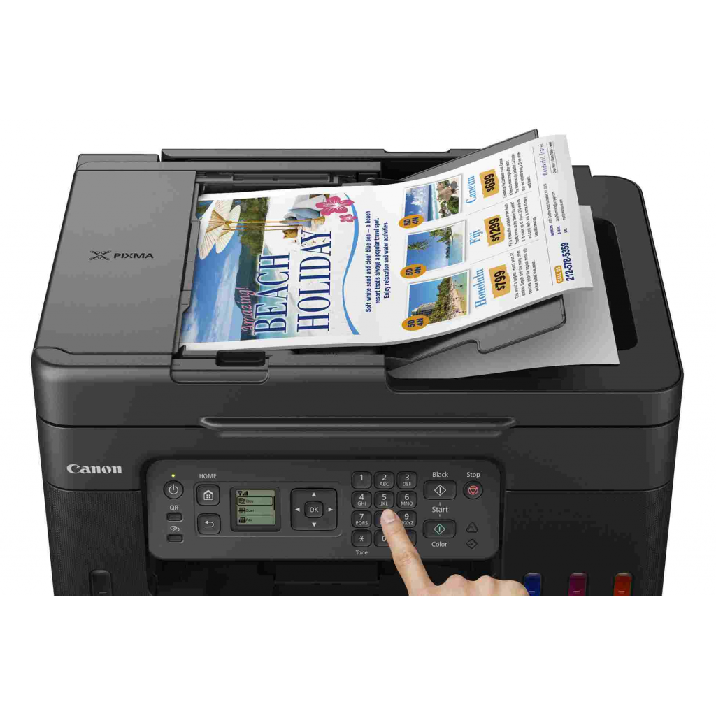 CANON PIXMA G4470, Renkli, Mürekkep Mega Tanklı, Yazıcı, Tarayıcı, Fotokopi, Fax, Wifi, Bulut, ADF