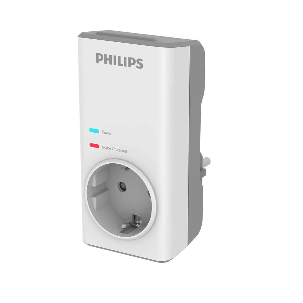 PHILIPS CHP7010W/10, Tekli, Akım Korumalı Priz, 1140 Joules, (Beyaz)