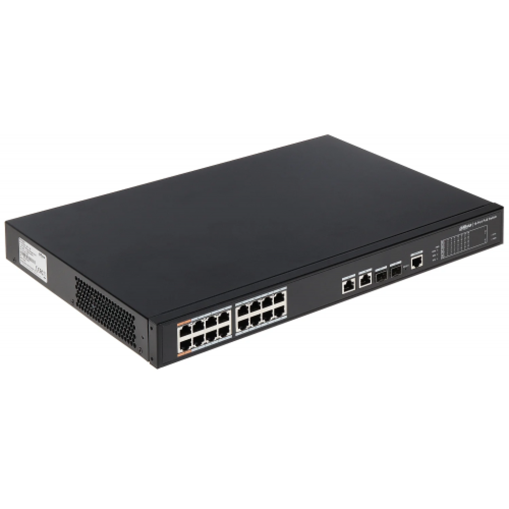 DAHUA CS4218-16ET-135 16Port, Megabit, 16 Port PoE, 135W, +2 Port SFP Gigabit Combo, Cloud Yönetilebilir, Switch