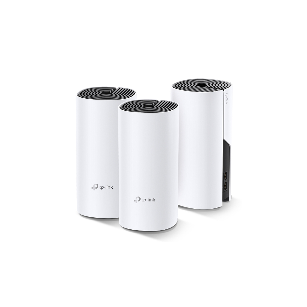 TP-LINK DECO-E4, AC1200, Üçlü Mesh, 300-867Mbps, Dual Band, 2Port Megabit Lan, 370m2 kapsama Alanı, Router, Geniş Alan İnternet Ağı Sağlayıcısı