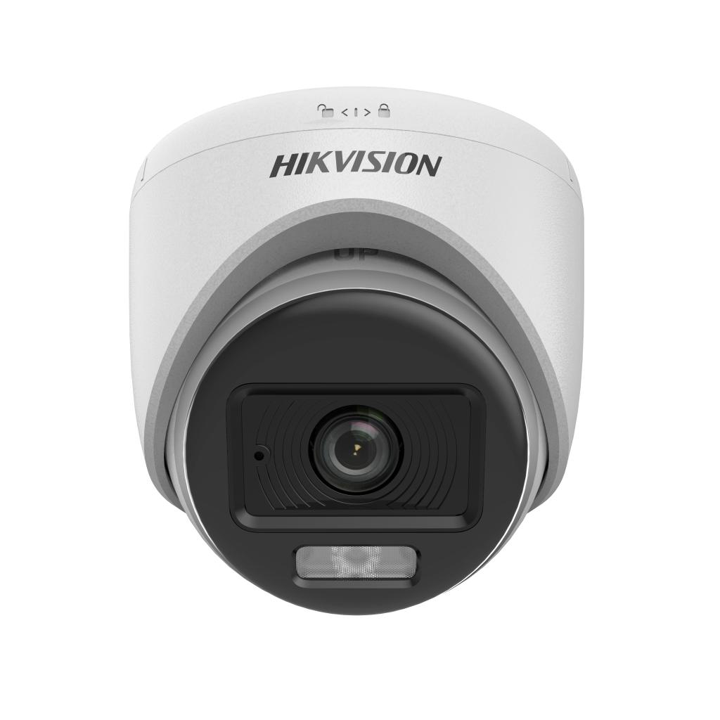 HIKVISION DS-2CE70DF0T-LPFS, 2Mpix, 20Mt Gece Gör. 2,8mm Lens, ColorVu, Dual-Light, Dahili Mikrofon, Dome Kamera