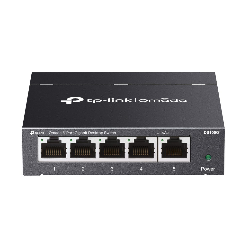 OMADA DS105G, 5 Port Gigabit,  Yönetilemez, Masaüstü/Vesa Metal Kasa Sessiz Switch
