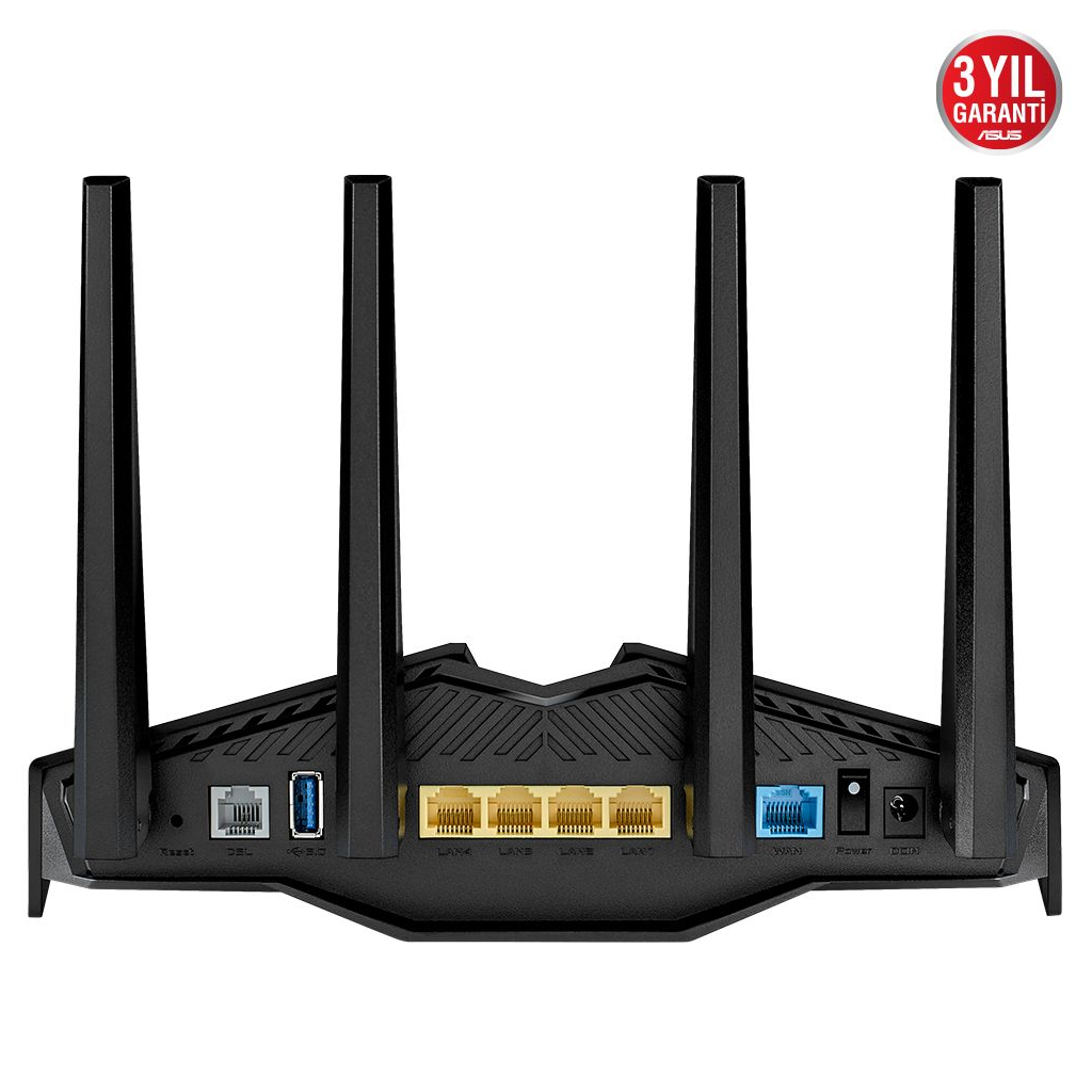 ASUS DSL-AX82U, AX5400, 574-4804Mbps, 2.4GHz-5GHz, 5400Mbps, Dual Band, WiFi6, Aura RGB, 4xAnten, VDSL2, ADSL2, MODEM ROUTER