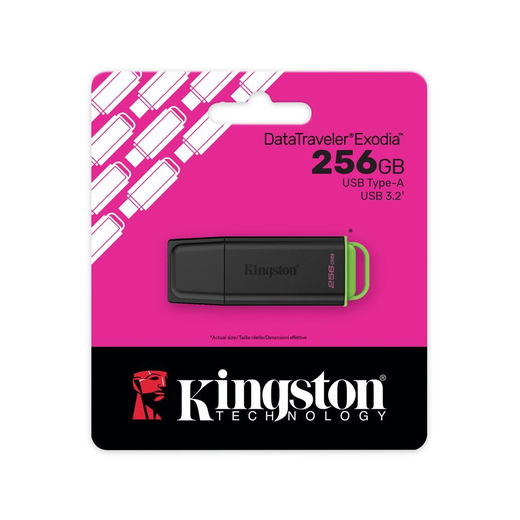 KINGSTON DTXG2/256GB USB 3.2 DataTraveler Exodia Gen 1 Flash Bellek (Siyah-Yeşil)
