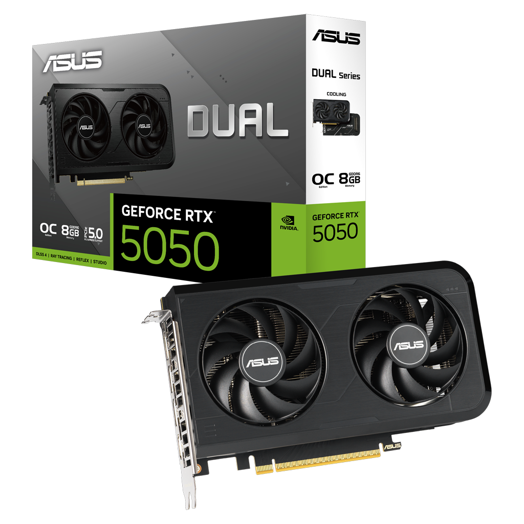 ASUS 8GB DUAL RTX5050-O8G GDDR6 128bit HDMI DP PCIe 5.0