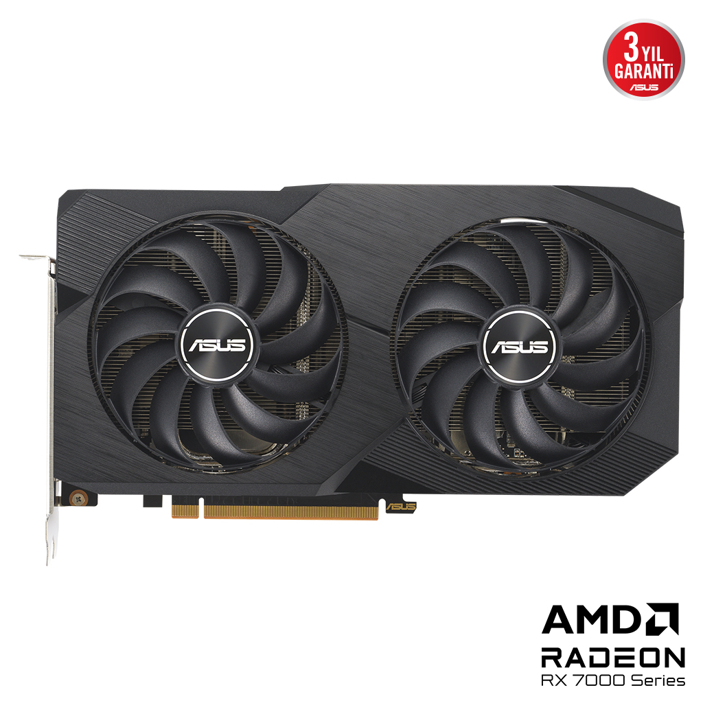 ASUS DUAL-RX7600-O8G, 8Gb, 128Bit, GDDR6, 1xHDMI, 3xDP, GAMING Ekran Kartı