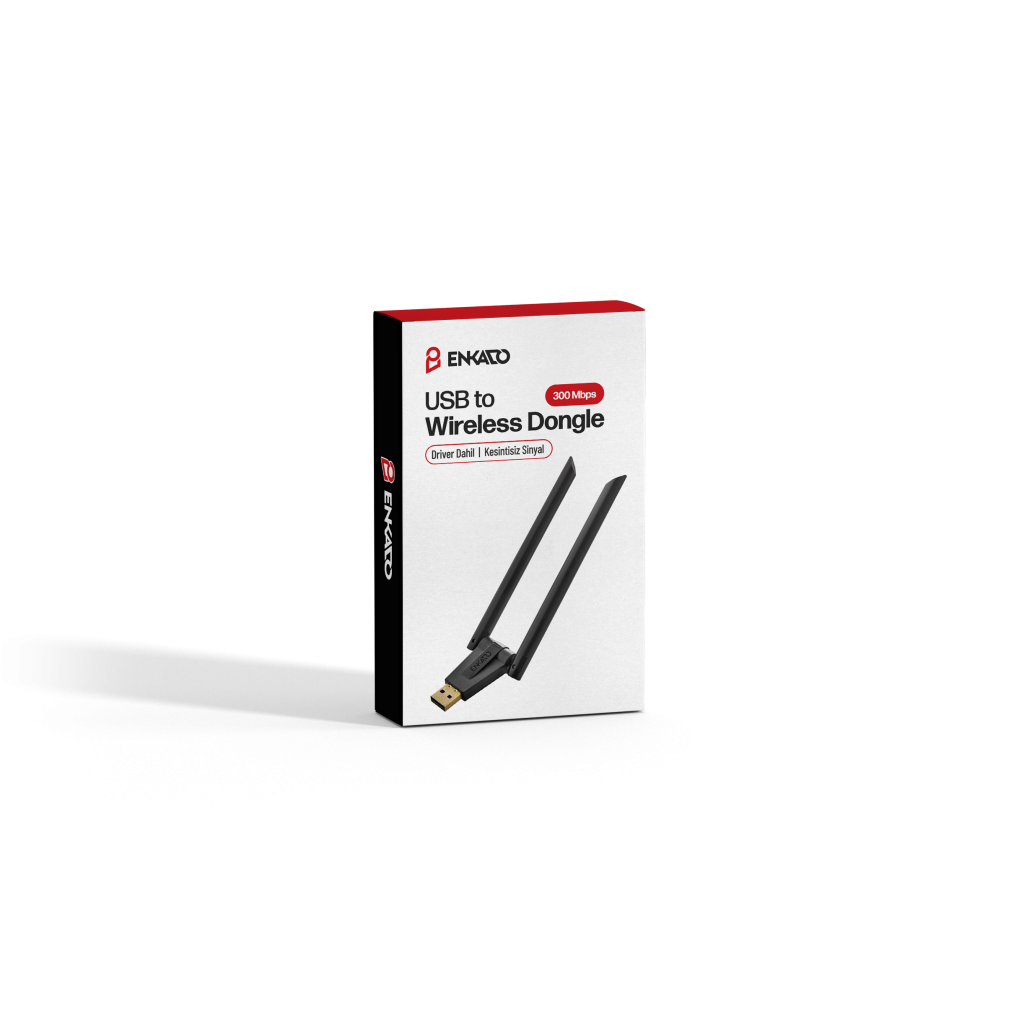 ENKADO EKD-UW91, 300Mbp, 2.4Ghz, 2dBi Harici Anten, USB2.0, WIRELESS ETHERNET