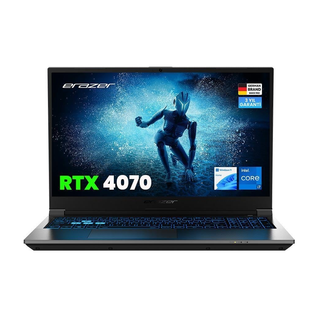 ERAZER Deputy P60, MD62624-R32, i7-13620H,  15.6&quot; FHD, 144Hz, 32Gb Ram, 1TB NVMe M.2 SSD, 8GB RTX4070 Ekran Kartı, Win11 Home, Gaming Notebook
