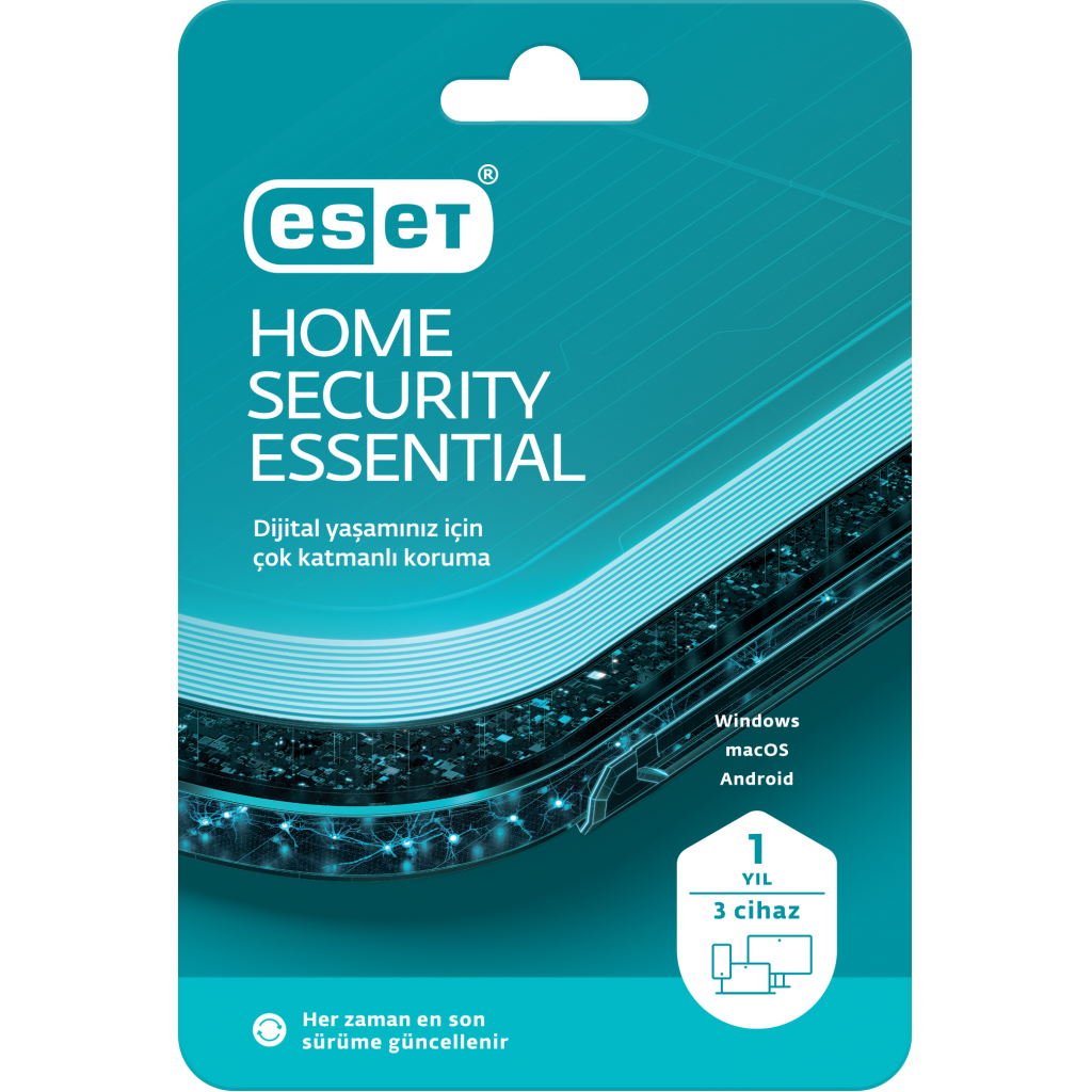 ESET HOME SECURITY ESSENTIAL 3 Kullanıcı, 1 YIL, BOX