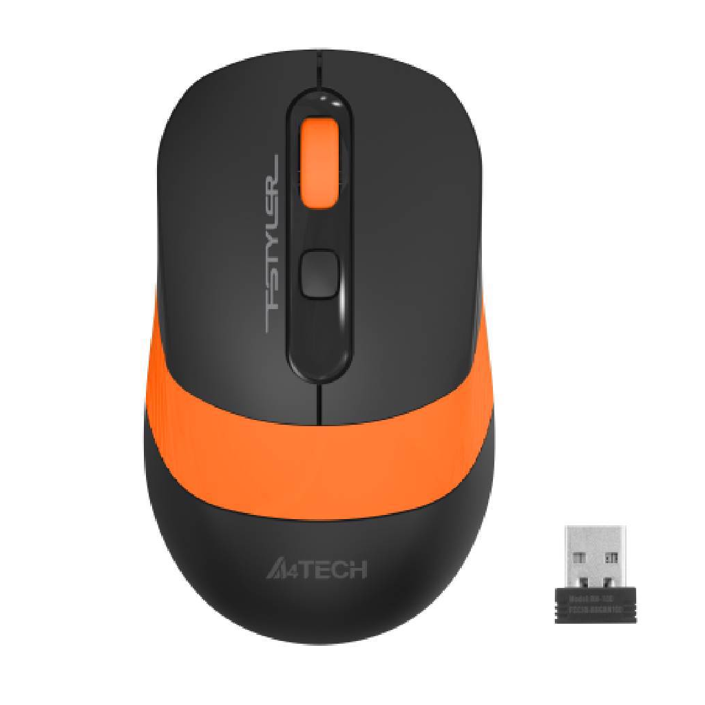 A4 TECH FG10 (Turuncu) FSTYLER 2,4Ghz Kablosuz Optik Mouse, 10-15Metre, 4 Buton, Nano Alıcı