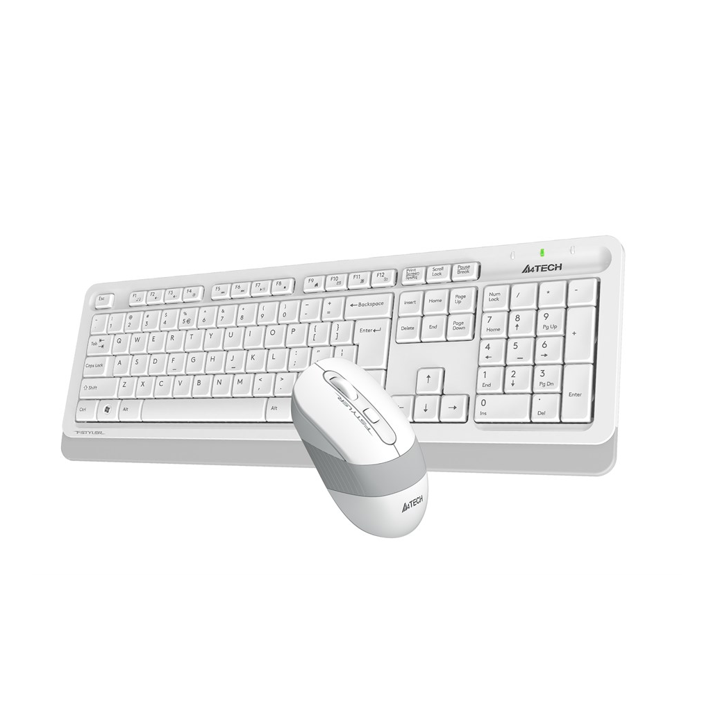 A4 TECH FG1010 Beyaz FSTYLER Türkçe Q 2,4Ghz  Kablosuz Klavye Mouse Set