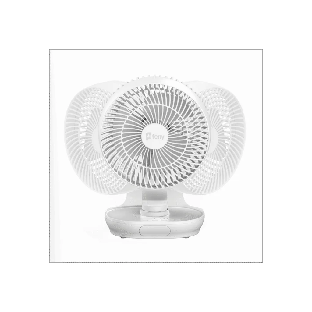 FENY FN-F88, Oscilla+, BEYAZ,  3 Kademeli Hız, 150 Derece Otomatik Salınım, 8" Kanat, Masaüstü, Gece Lambası, Dahili 3000mAh Bataryalı, Type-C Şarj Girişli, Vantilatör
