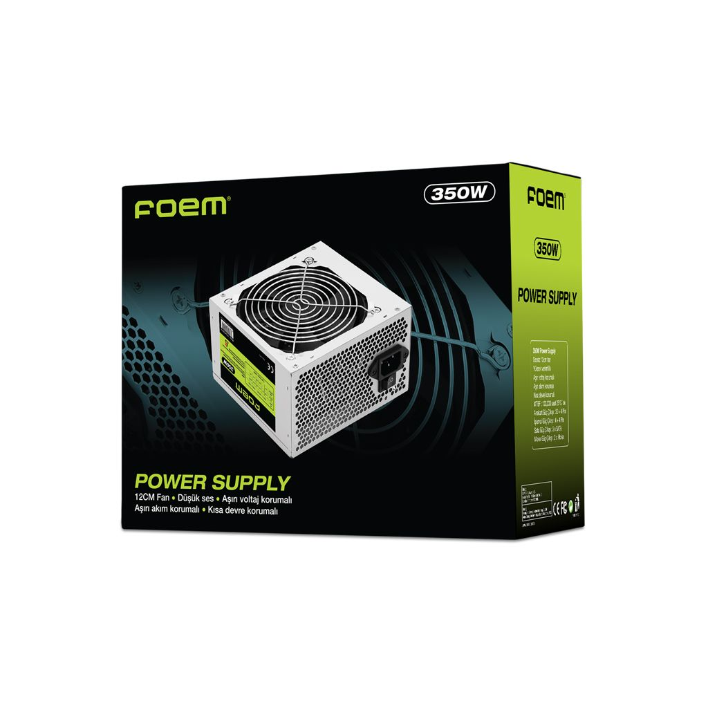 FOEM FPS-G35F12 350W, 12cm Fan, Sata, ATX, Power Supply (PSU)