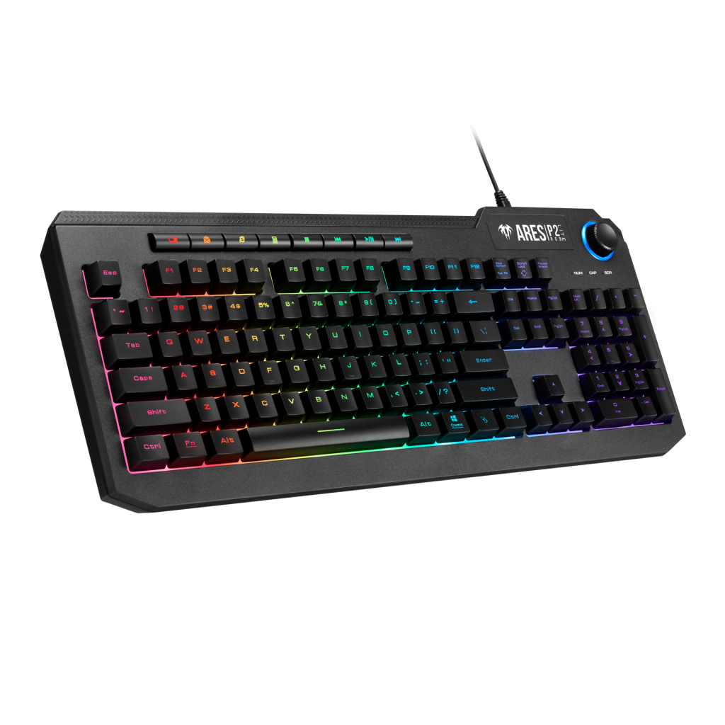 GAMDIAS ARES-P2 Lite, USB Kablolu, İngilizce, Multimedya, RGB, Gaming, Klavye Mouse Set